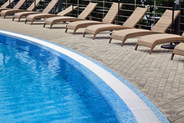 Poolside Hardscaping in Meridian